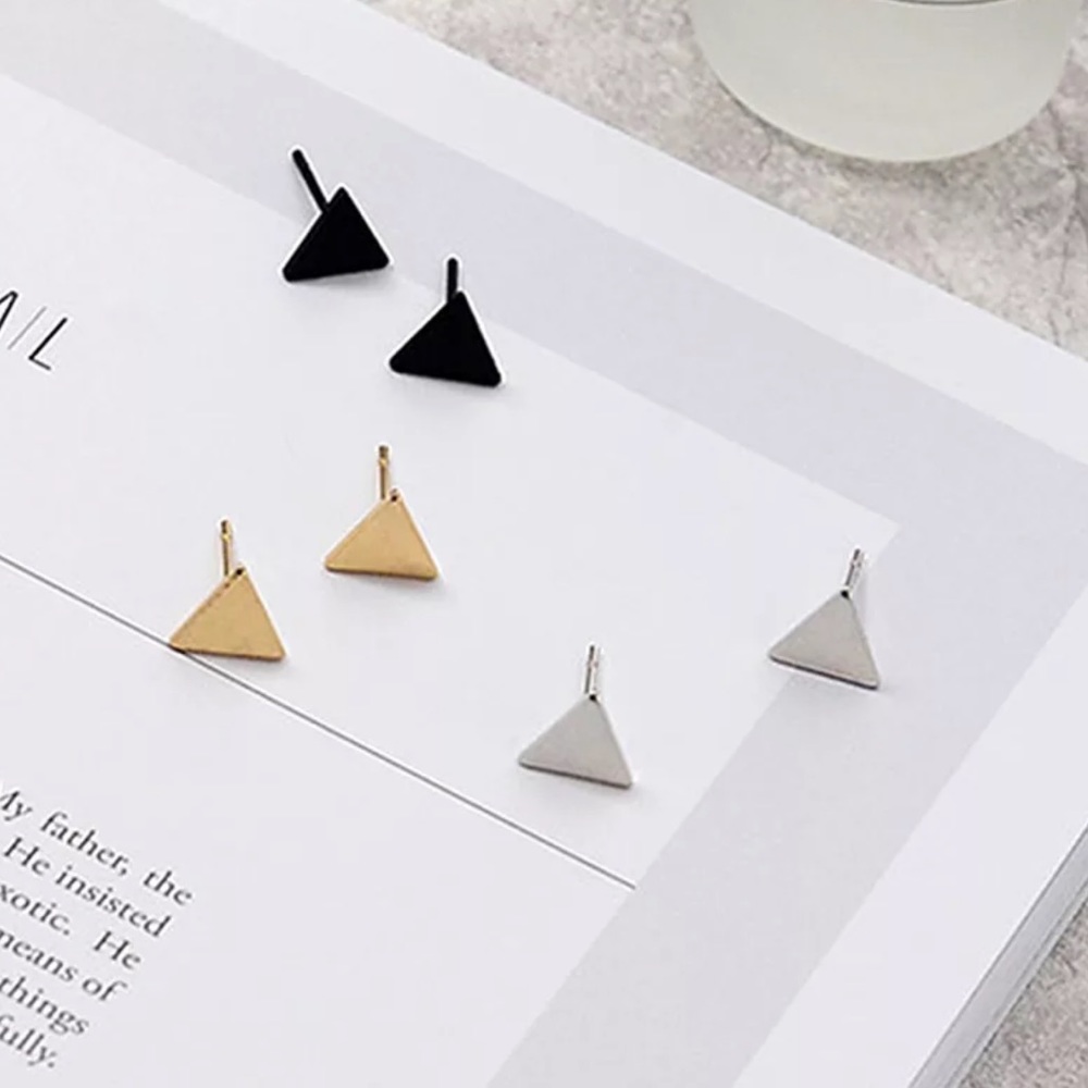 Triangle Stud Earring stud set with push backs